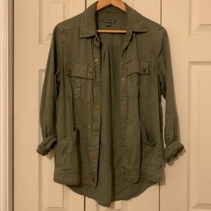 ANTHROPOLOGIE Military Style Button Up Shirt Sz S